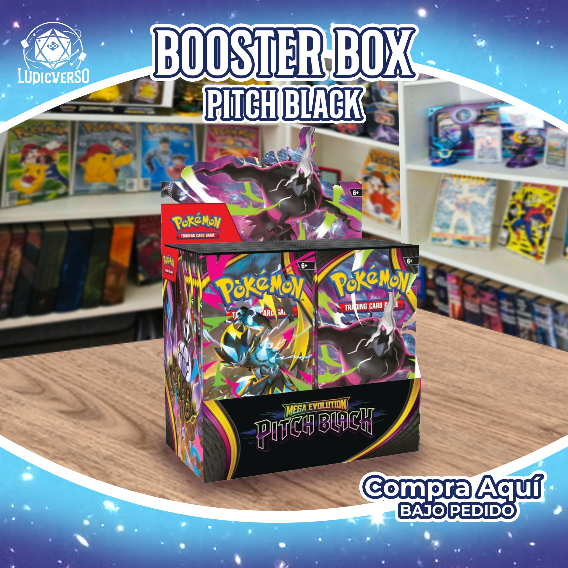 Mega Evolution: Pitch Black Booster Box Pokémon TCG ENG PREVENTA (730.000 TOTAL)