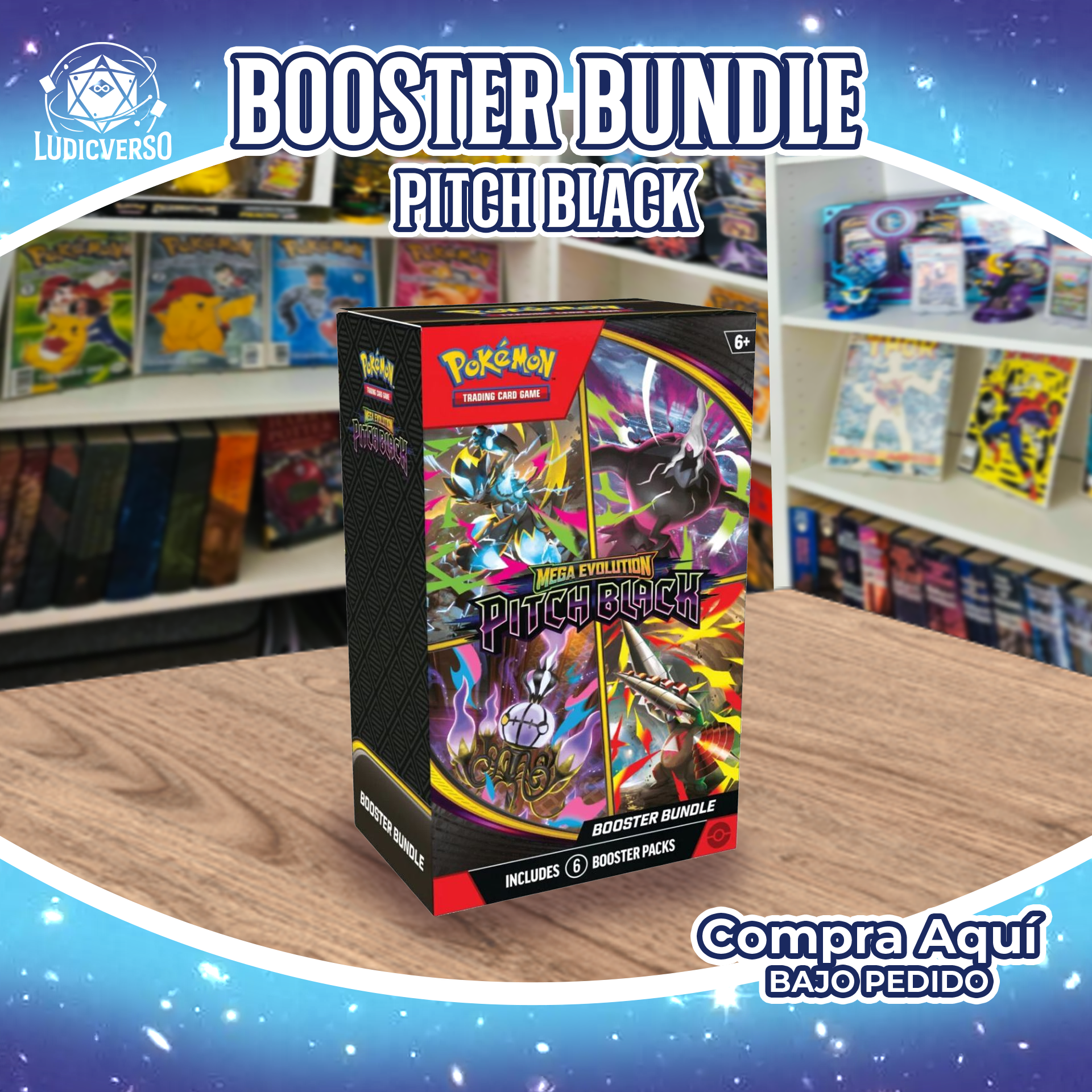 Mega Evolution: Pitch Black Booster Bundle ENG PREVENTA (150.000 TOTAL)