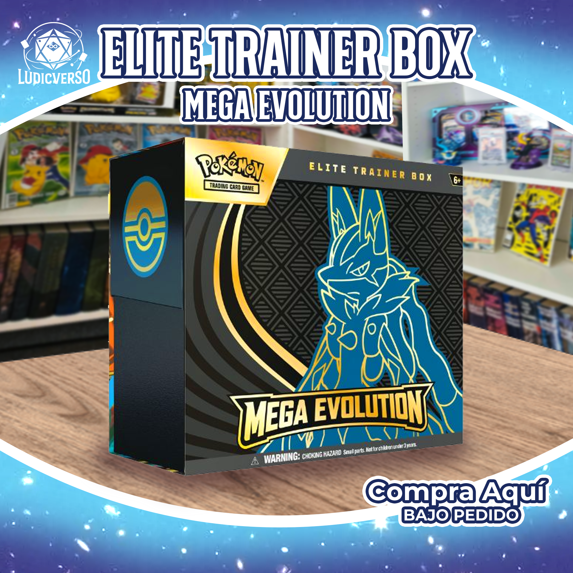 Elite Trainer Box de Mega Evolution (Lucario) Pokémon TCG ENG
